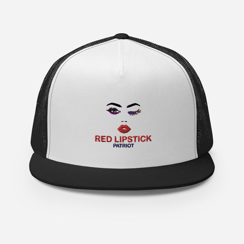Red Lipstick Patriot Trucker Cap