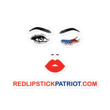 Load image into Gallery viewer, Red Lipstick Patriot Bubble-Free Stickers
