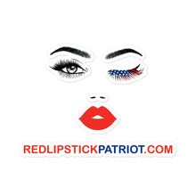 Load image into Gallery viewer, Red Lipstick Patriot Bubble-Free Stickers

