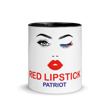 Load image into Gallery viewer, Red Lipstick Patriot Mug with Color Inside
